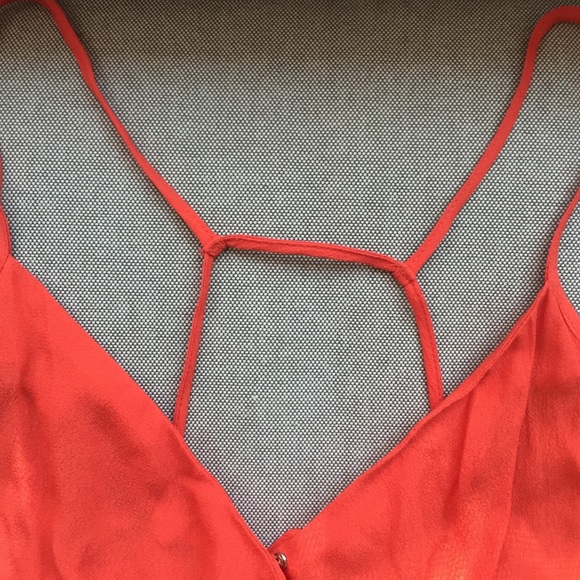 LOVERS + FRIENDS Bright Coral Wrap Tank - Picture 5 of 6